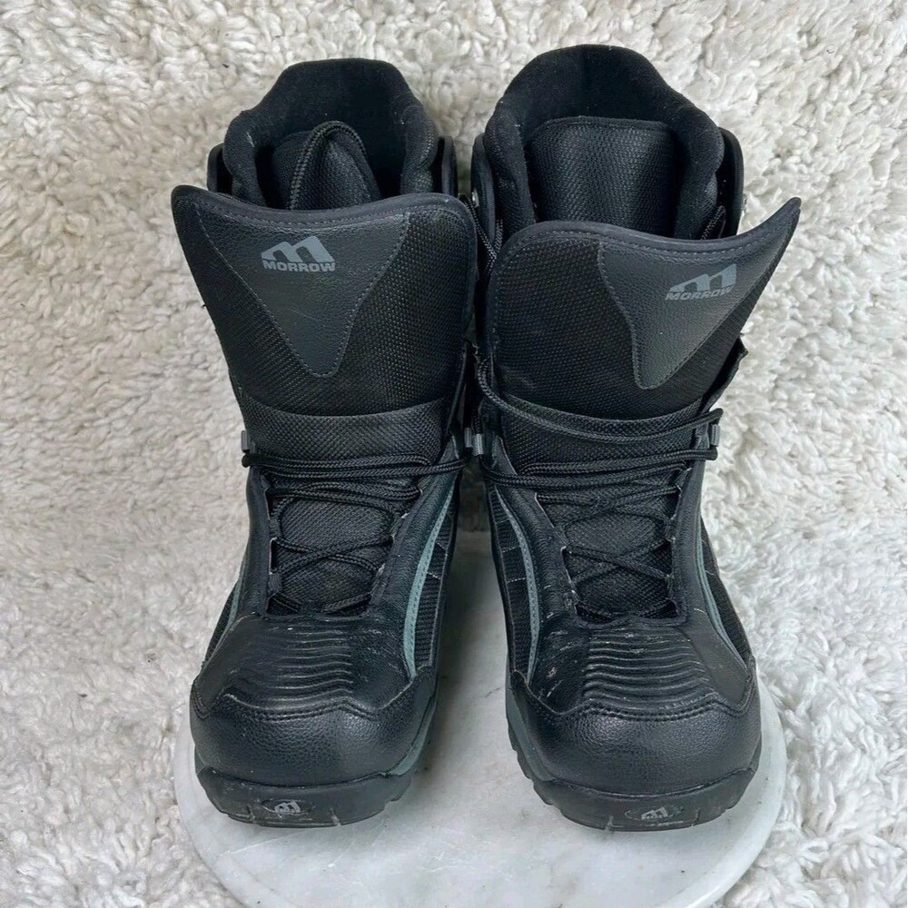 Morrow Rail Snowboard Boots Mens 9 Black Leather Lace Up